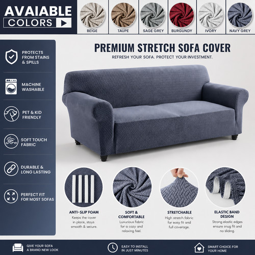 Universal stretch sofa - sofa, 3
