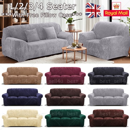 Plush sofa covers 3 4 - sofa, 1/2/3/4
