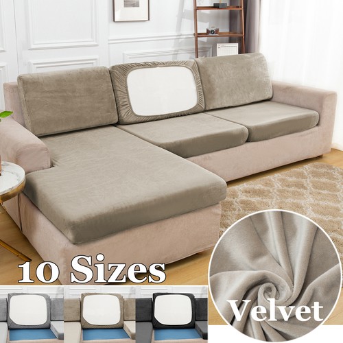 Stretch velvet sofa cushion - stretch,