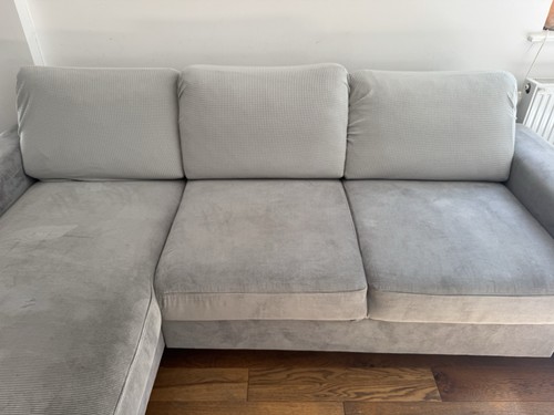 Light grey stretch sofa - light,