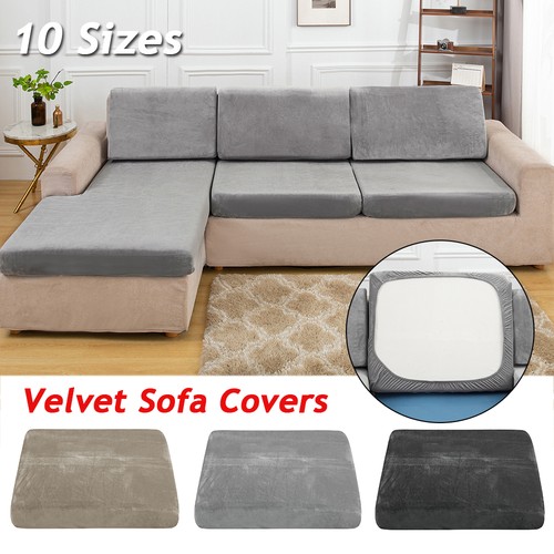 Velvet stretch sofa - stretch,
