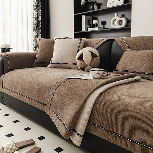 Chenille sofa slipcover - chenille,