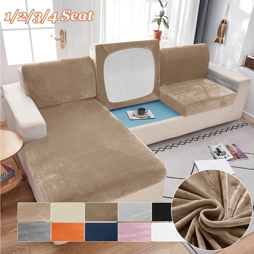 Stretch velvet sofa - velvet, cushion