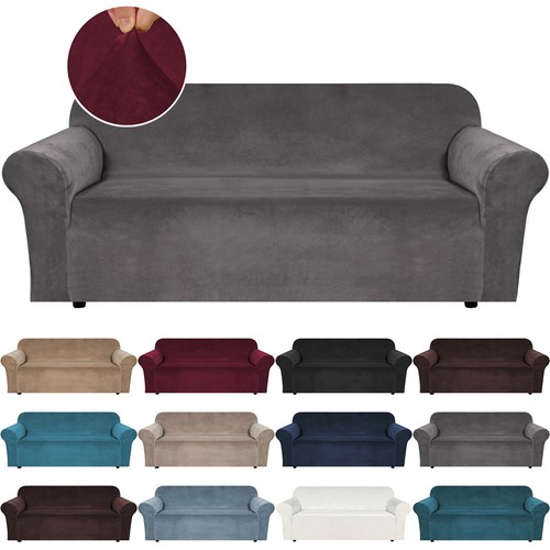 Velvet elastic stretch sofa - elastic,