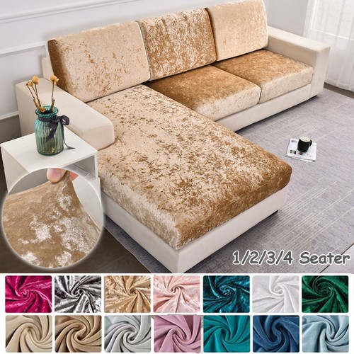 Crushed velvet sofa seat - crushed,